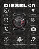 Diesel men's Quartz watch with black dial analogue display, one size, black (Renewed)