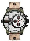 Diesel Little Daddy Chronograph with Leather Strap for Men's DZ7409