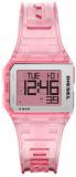 DIESEL Chopped Digital Watch with Pink Silicone Strap for Men DZ1920