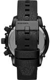 Diesel Griffed - Men's Chronograph Black Leather Watch with Two Tone dial - DZ4519
