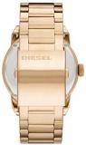 Diesel Double Down 46 Men's Quartz Watch with Gold Dial Analogue Display and Gold Stainless Steel Bracelet Dz1466