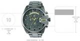 Diesel Men's Chronograph Quartz Watch with Stainless Steel Strap DZ4466
