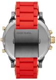 Diesel Mr. Daddy 2.0 Chronograph Watch with Red Stainless Steel Strap for Men DZ7430