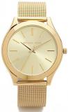 Michael Kors Women's Quartz Watch with Black Dial Analogue Display and Gold Stainless Steel Plated MK3282