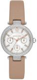 Michael Kors Parker Multifunction Watch with Truffle Leather Strap for Women MK2...