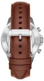 Michael Kors Men's Silvertone Leather Strap Gage Hybrid Smart Watch MKT4006 (Renewed)