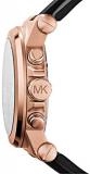 Michael Kors MK8184 47mm Rose Gold Case Black Rubber Mineral Men's Watch