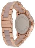 Michael Kors Ritz-Analogue Quartz Watch with Rose Gold Tone Strap for Women - MK6349