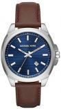 Michael Kors Mens Analogue Quartz Watch with Brown Leather Strap MK8678