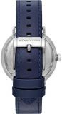 MICHAEL KORS Unisex Adult Analogue Quartz Watch with Leather Strap MK8675