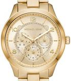 Michael Kors Women's Runway Quartz Watch with Stainless-Steel-Plated Strap, Gold