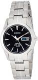 Seiko SGG715P1 Unisex Analog Quartz Watch with Black Dial and Grey Steel Strap
