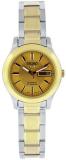 Sieko Women's SYMD92 Two Tone Stainless Steel Analog with Gold Dial Watch