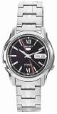 Seiko Men's 5 Automatic SNKK79K Silver Stainless-Steel Watch with Black Dial