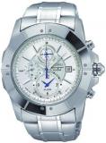 Seiko Men's SNAC97 Silver Stainless-Steel Quartz Watch with Silver Dial