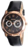 Seiko Watches Mens Analogue Quartz Watch with Leather Bracelet SGN012