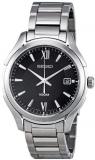 Seiko Gents Stainless Steel Quartz Watch, Date, Black Dial - SGEF69P1