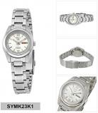 Seiko Women's 5 Automatic SYMK23K Silver Stainless-Steel Automatic Watch with Silver Dial