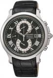 Seiko SPC067P2 Men's Quartz Chronograph Watch with Black Skin Strap