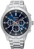Seiko Neo Sports Quartz Watch, Blue and Black, Chronograph, SKS603P1