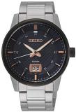 Seiko neo Sports Mens Analogue Quartz Watch with Stainless Steel Bracelet SUR285...