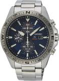SEIKO Mens Chronograph Solar Powered Watch with Stainless Steel Strap SSC703P1