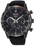 Seiko Analogue Quartz Watch with Leather Strap SSB359P1