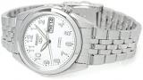 Seiko Men's Quartz Watch with White Dial Analogue Display and Silver Stainless Steel Bracelet SNK371K1