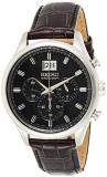 Seiko Men's Chronograph Quartz Watch with Leather Strap &ndash; SPC083P2