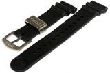 Seiko Z22 Stainless Steel Keeper and Pin Buckle Replacement Band 22 mm Black Rubber Padi Prospex Turtle SKX-SNE-6309-7002 Models