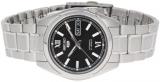 Seiko Men's 5 Automatic SNKL55K Silver Stainless-Steel Automatic Watch with Black Dial