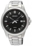 Seiko Mens Analogue Classic Quartz Watch with Stainless Steel Strap SUR245P1