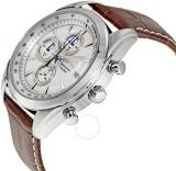 Seiko Men's Chronograph Quartz Watch with Leather Strap SSB181P1