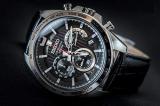 Seiko Mens Chronograph Quartz Watch with Leather Strap SSB305P1