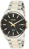 SEIKO Mens Analogue Solar Powered Watch with Stainless Steel Strap SNE485P1