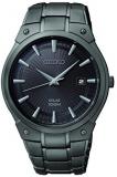Seiko Men's SNE325 Dress Solar Black Stainless Steel Watch