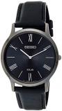 Seiko Unisex Adult Analogue Quartz Watch with Leather Strap SUP855P1