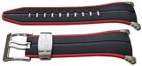 Authentic Seiko Watch Strap 22mm Rubber - Black &amp; Red 4KZ5JZ