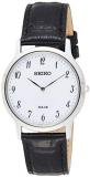 Seiko Men's Analogue Solar Powered Watch with Leather Strap SUP863P1