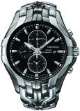 Seiko Men's SSC139 Excelsior Gunmetal and Silver-Tone Stainless Steel Solar Watc...