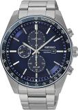 Seiko Mens Chronograph Solar Powered Watch with Stainless Steel Strap SSC719P1