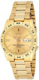 Seiko Men's Automatic Watch with Gold Dial Analogue Display and Gold Stainless Steel Bracelet SNKE06K1
