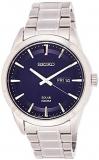 Seiko Men's Analogue Solar Powered Watch with Stainless Steel Strap SNE361P1