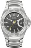 Bulova 63B133 Men's Watch 63B133 with Black Dial Stainless Steel Bracelet