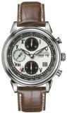 Bulova 63C010 Men's Watch 63C010 with Chronograph Round Dial Brown Strap
