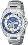 Bulova Men's Mechanical 96A137 Silver Stainless-Steel Automatic Watch with Blue Dial