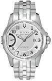 Bulova Accu Swiss Calibrator EFAS Men's Automatic Watch with Silver Dial Analogue Display and Silver Stainless Steel Bracelet 63B172