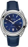 Bulova Accu Swiss Telc Men's Automatic Watch with Blue Dial Analogue Display and Blue Leather Strap 63B185