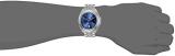 Bulova AccuSwiss Telc Men's Automatic Watch with Blue Dial Analogue Display and Silver Stainless Steel Bracelet 63B186