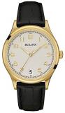 Bulova Men's Designer Watch Classic Vintage Wrist Watch  Stainless Steel / Leather Strap